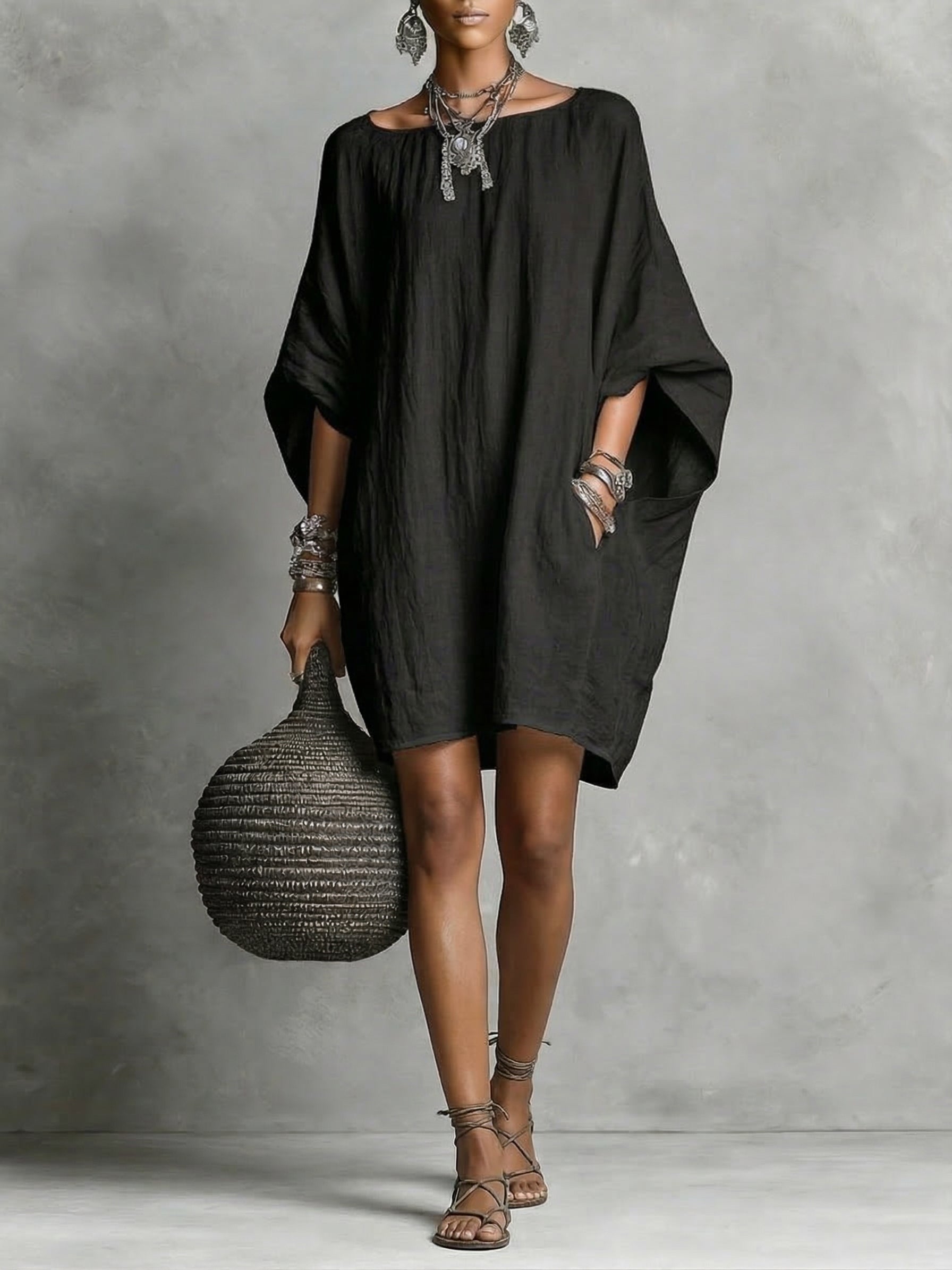 Hot Sale❤️ Casual cotton and linen dress