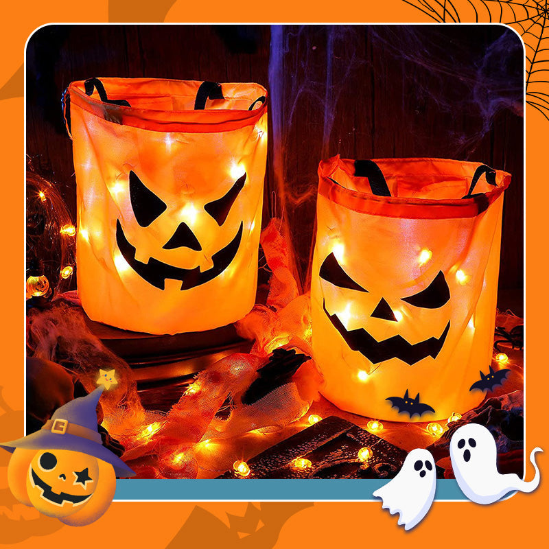 🎃 2026 Sale — Over 19,000 Sold!✨ Halloween Glowing Pumpkin Bag – LED Lights & Spacious Interior 🍬