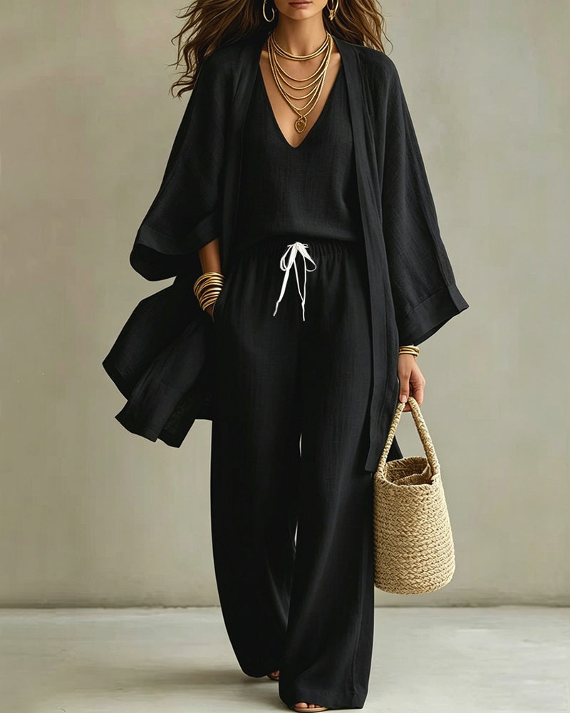 🌿New Arrival⏰Limited Time:50%OFF🔥 Soft Loose Fit Linen Vest Pants Set