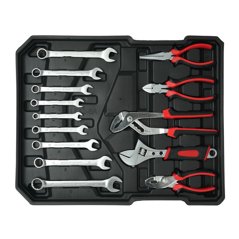 Caja de herramientas metálica de gran capacidad de 899 piezas, el kit maestro definitivo para reparaciones del hogar: caja de herramientas completa con 4 cajones, kit de herramientas generales para el hogar, simple y duradera, herramientas para reparación