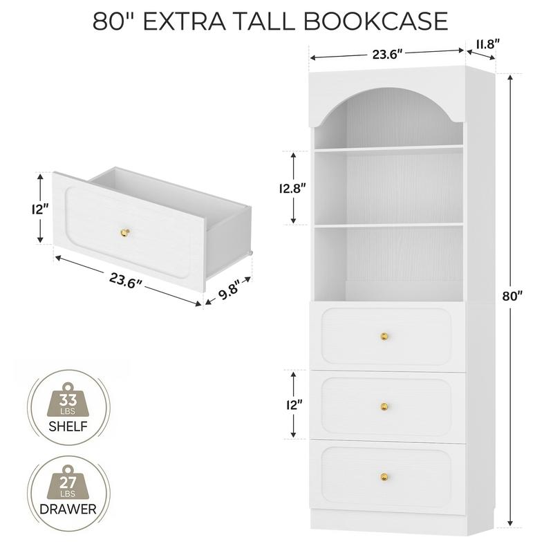 Cyclysio - Organizador de armario alto de madera independiente de 60 cm de ancho, resistente, con 3 compartimentos de almacenamiento y estantes ajustables para armarios y habitaciones pequeñas.