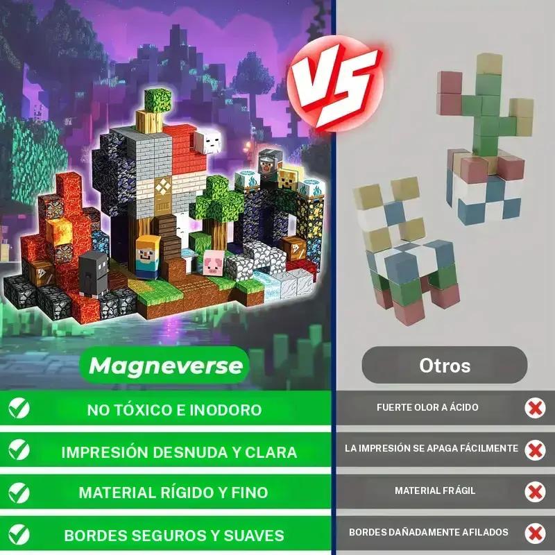 Set de 200 piezas de Bloques de Construcción Magnéticos para Niños de 3 a 8 años, Juguete Educativo STEM Montessori, Juego Sensorial y Regalo de Aprendizaje