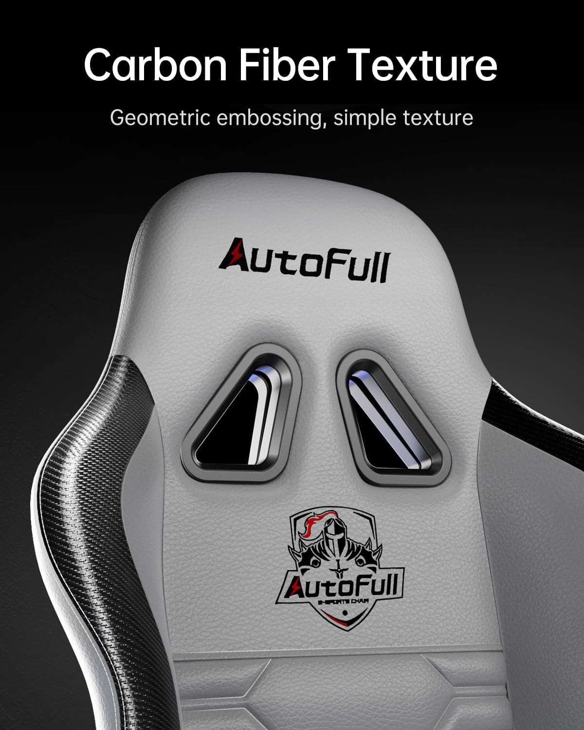AutoFull Silla Gaming Silla Gamer Ergonómica Silla de Oficina Cuero de PU Silla de Escritorio,Altura e inclinación Ajustables,Reposacabezas y Soporte Lumbar,Reposapiés, (Gris)