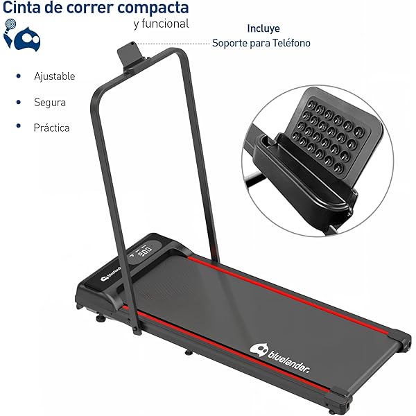 Caminadora Electrica, Walking Pad con Asa, 100 * 48 * 120 cm, 110 V, Pantalla Digital, Caminadora Plegable, Portatil, Ideal para Oficina, Hogar, Cinta para Caminar (Walking Pad con Asa)