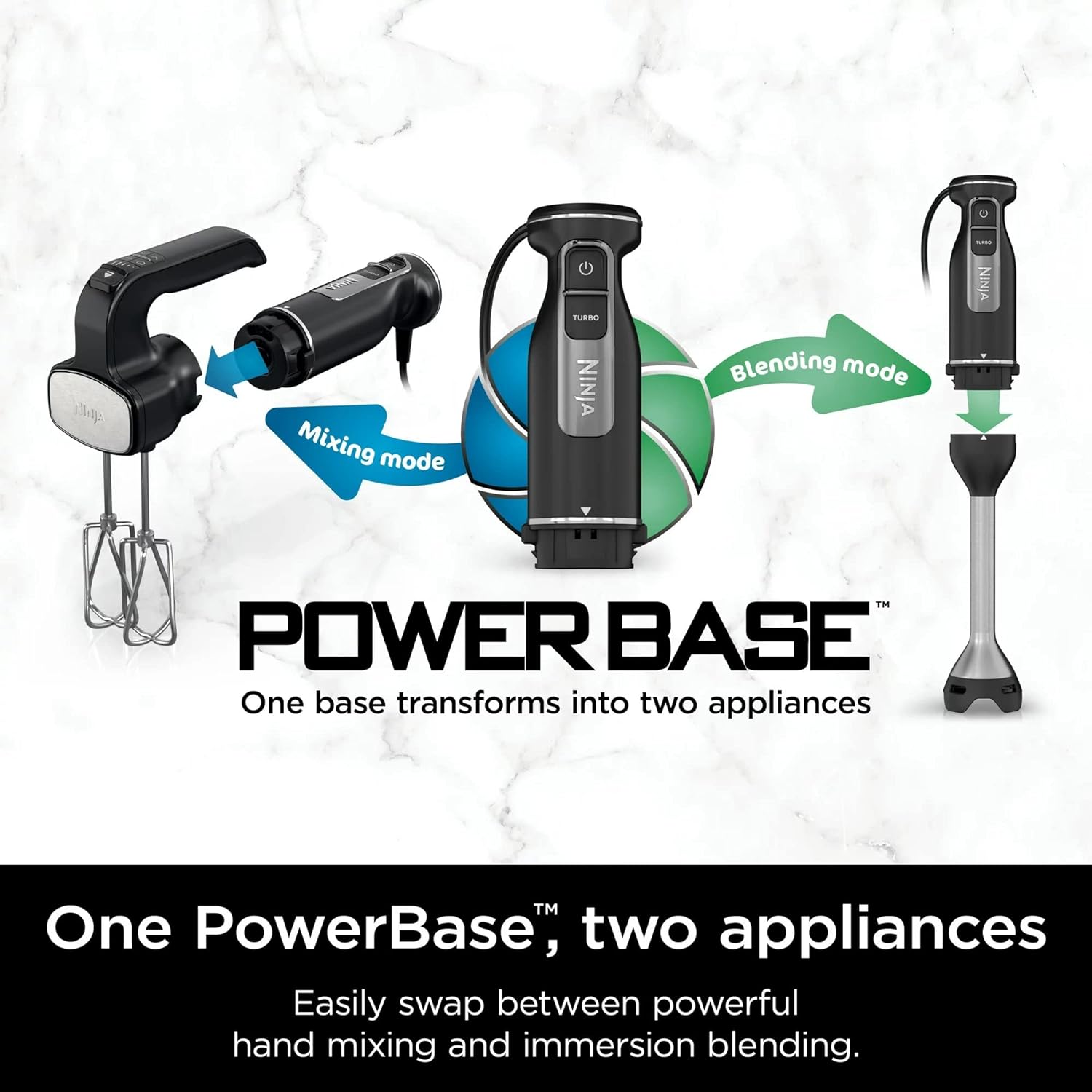 Foodi Power Mixer System BRAZO BATIDOR DE INMERSIÓN Color Negro Mod.