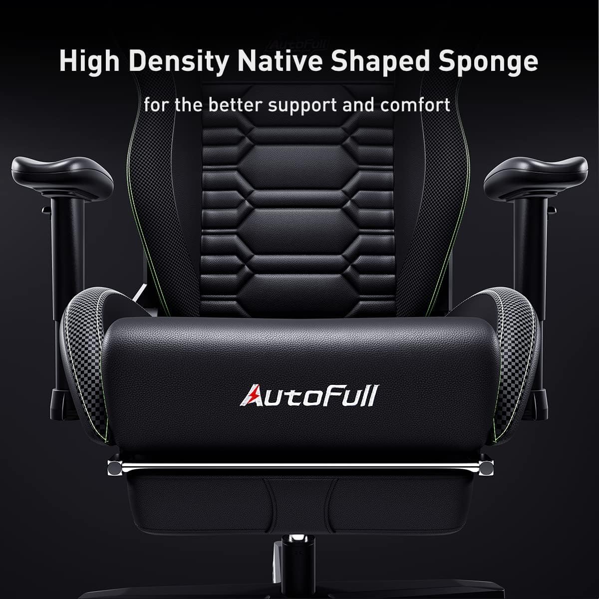 AutoFull Silla Gaming Silla Gamer Ergonómica Silla de Oficina Cuero de PU Silla de Escritorio,Altura e inclinación Ajustables,Reposacabezas y Soporte Lumbar,Reposapiés, (Gris)
