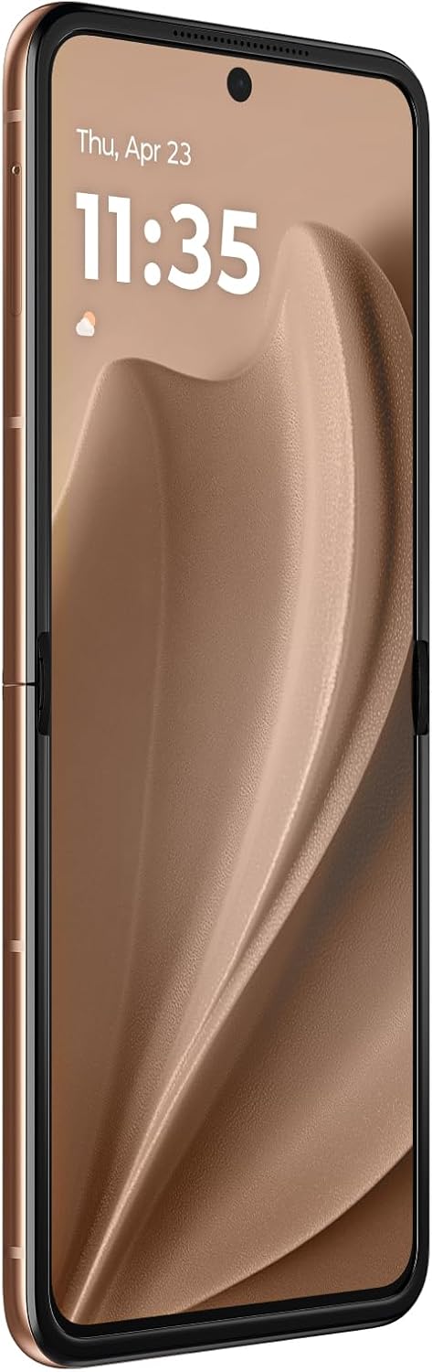 RAZR+ 2025 | Desbloqueado | Hecho para US 12/256GB | Cámara de 50MP | Pantone Mocha Mousse (Reacondicionado)