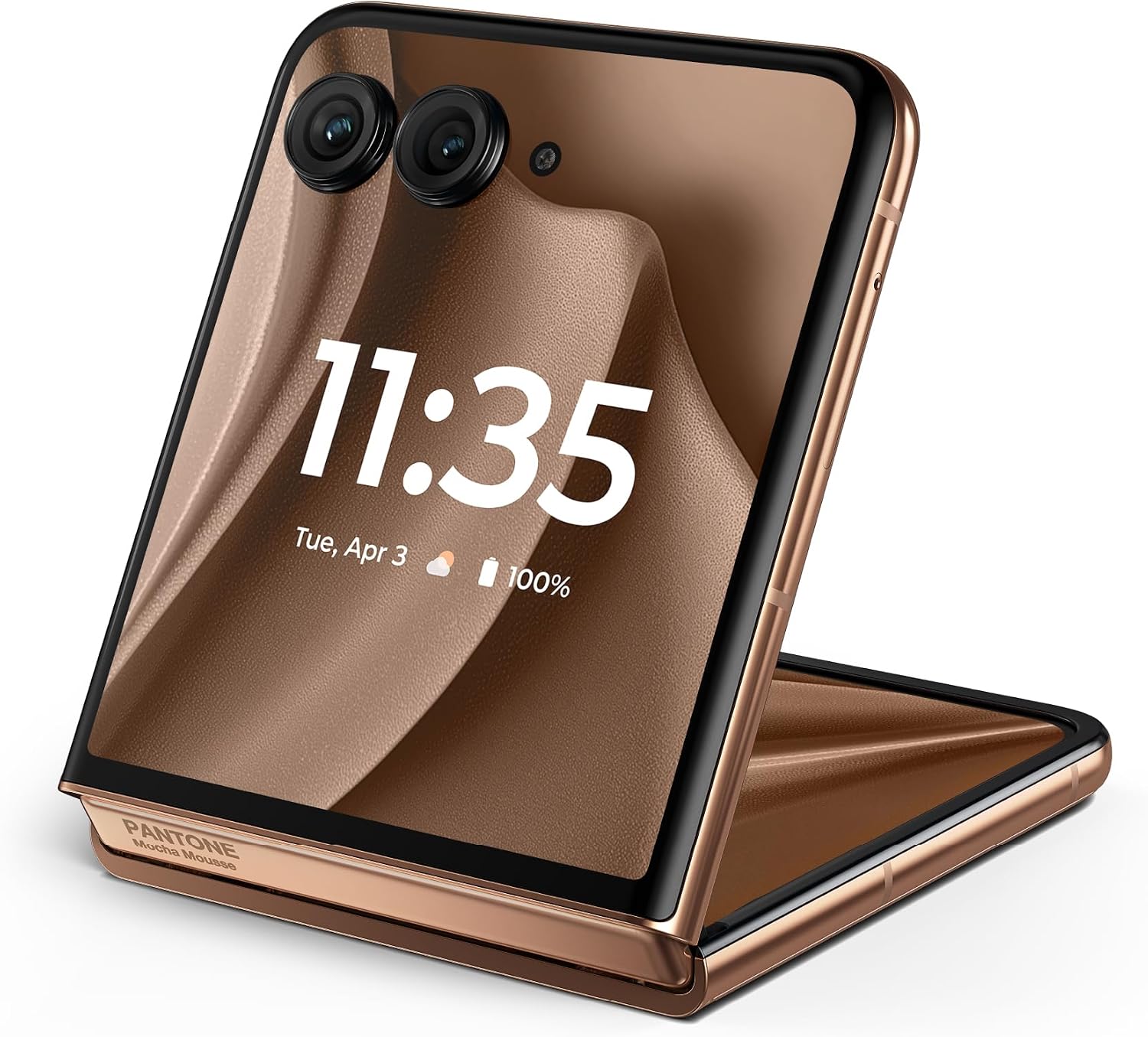 RAZR+ 2025 | Desbloqueado | Hecho para US 12/256GB | Cámara de 50MP | Pantone Mocha Mousse (Reacondicionado)