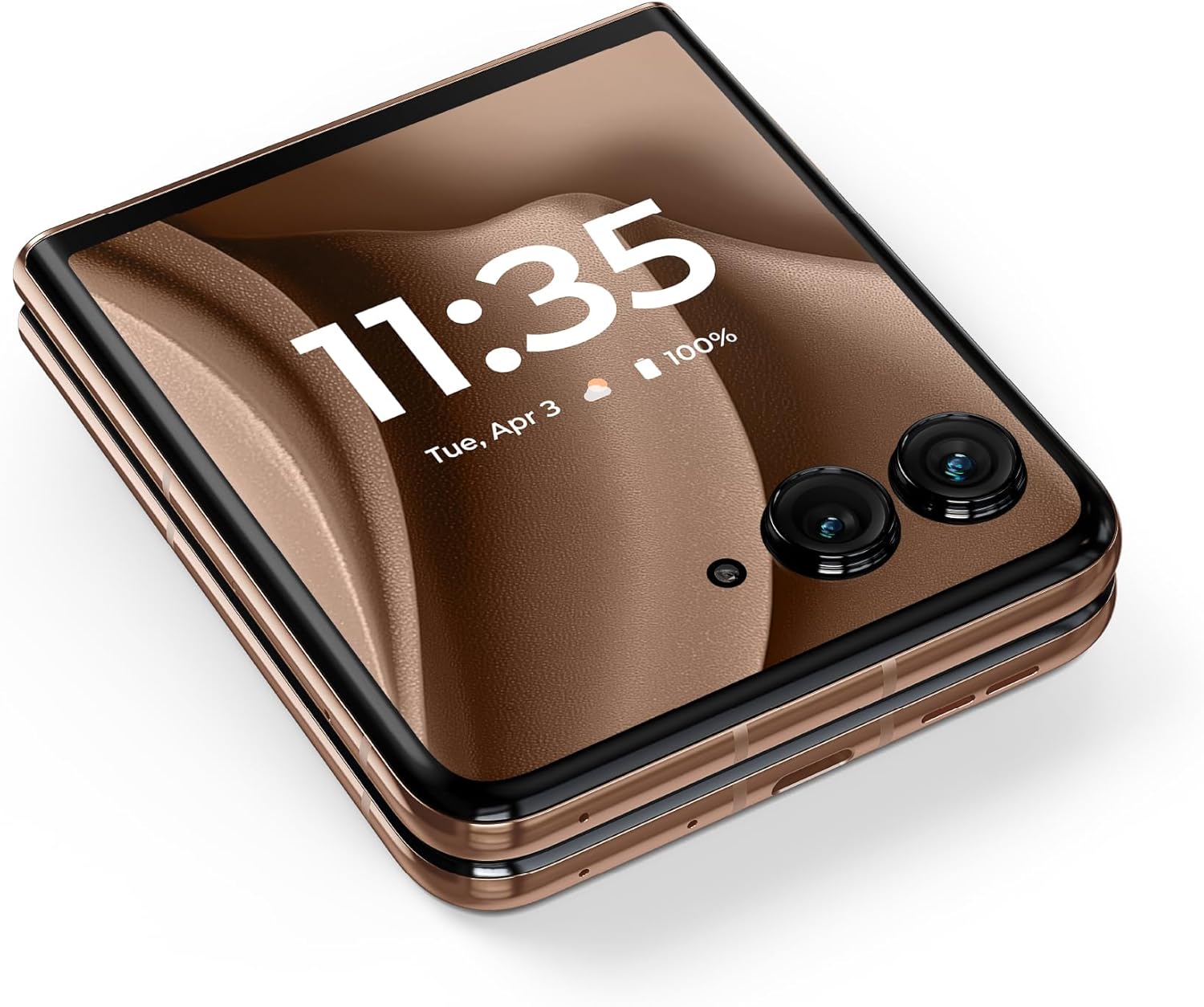 RAZR+ 2025 | Desbloqueado | Hecho para US 12/256GB | Cámara de 50MP | Pantone Mocha Mousse (Reacondicionado)
