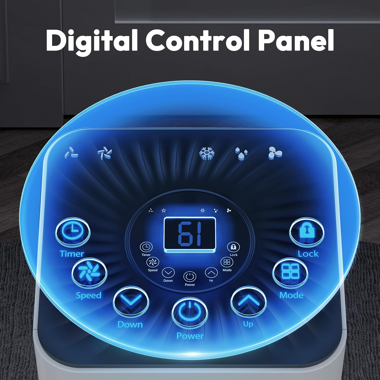 Air Future Aire acondicionado portátil de 10.000 BTU CA portátil con control remoto para habitación de hasta 450 pies cuadrados 3 en 1 aire acondicionado con deshumidificación circulación