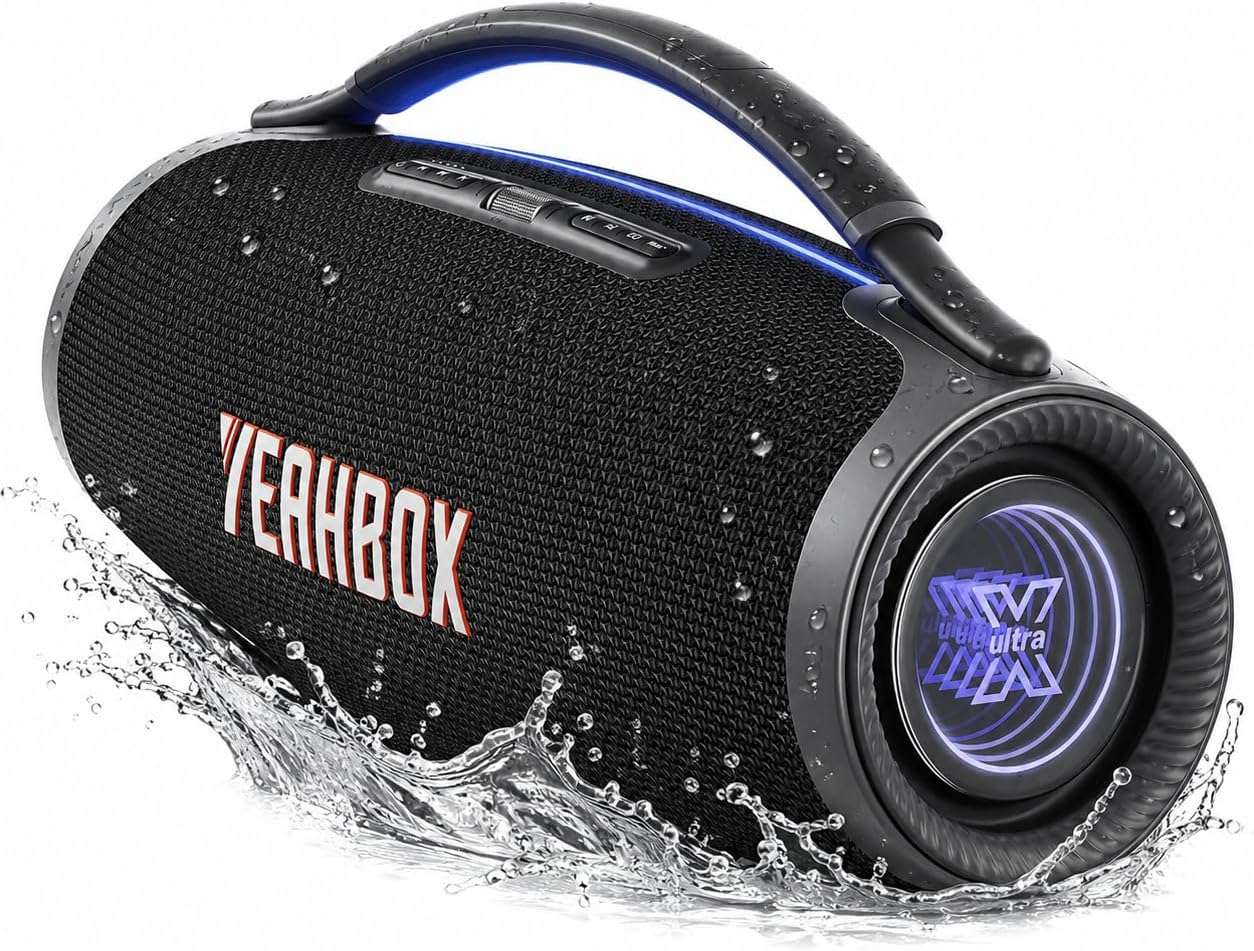 Sonic Boom Ultra 320W Bluetooth Party Speaker, 500W Peak Portable Wireless Speaker with Subwoofer, 3-Way 5 Drivers, Deep Bass, HDMI ARC, TWS Stereo, RGB Lights, Outdoor Loud Speaker (White)