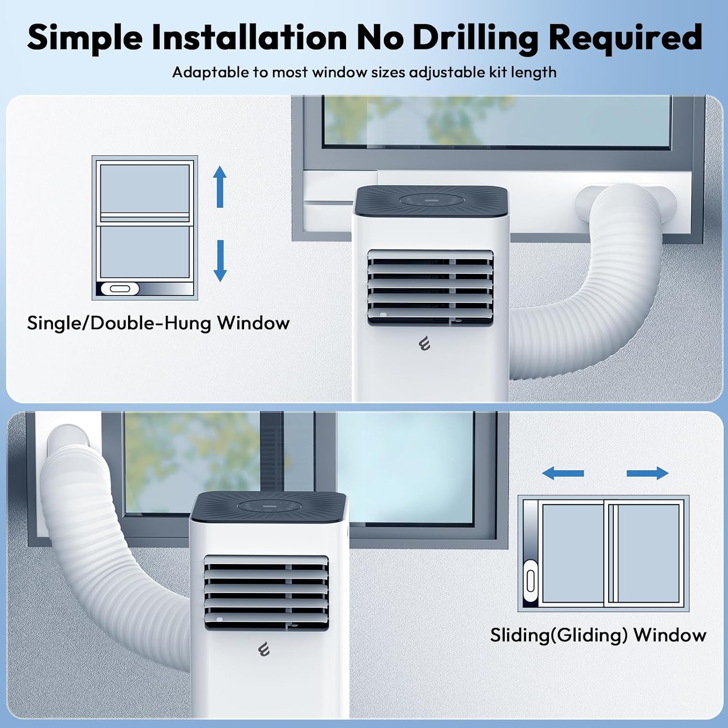 Air Future Aire acondicionado portátil de 10.000 BTU CA portátil con control remoto para habitación de hasta 450 pies cuadrados 3 en 1 aire acondicionado con deshumidificación circulación