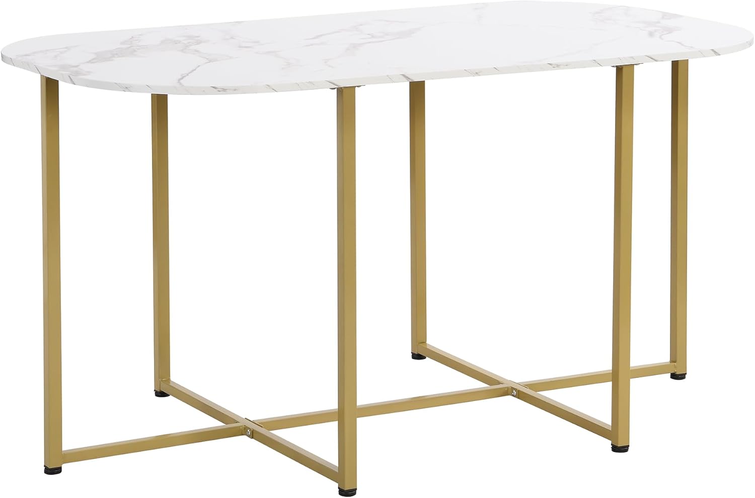 Juego de Comedor Moderno Compacto de 7 Piezas de 55 Pulgadas con Mesa de Cocina de mármol sintético y 6 sillas