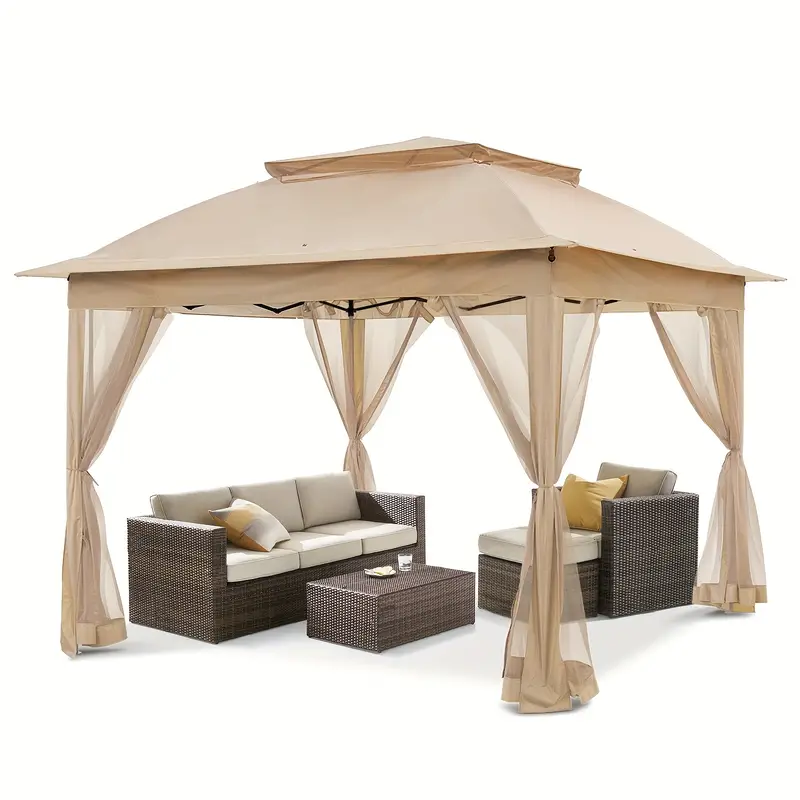 Carpa Gazebo Instantánea Emergente de 11x11 con Mosquitero
