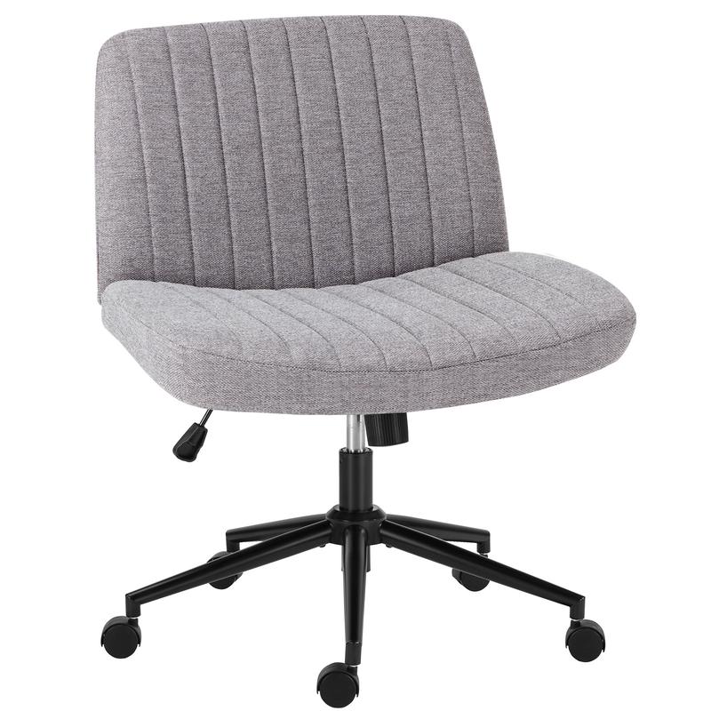 【Star Furniture】Silla cruzada ajustable en altura con o sin ruedas - Sillas de oficina giratorias anchas para escritorio o lectura en casa