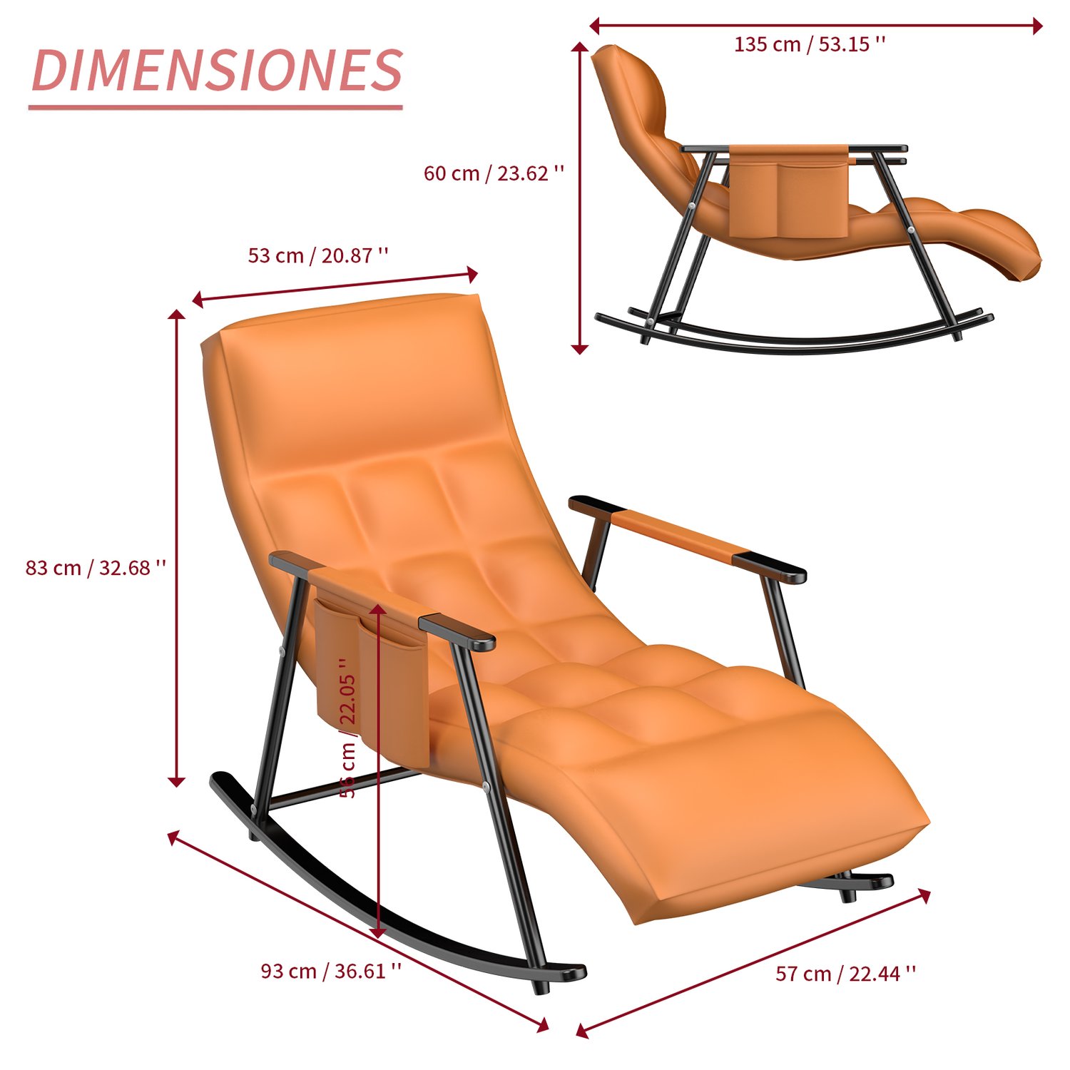 Silla Mecedora Hogar Sillones Tejido Impermeable