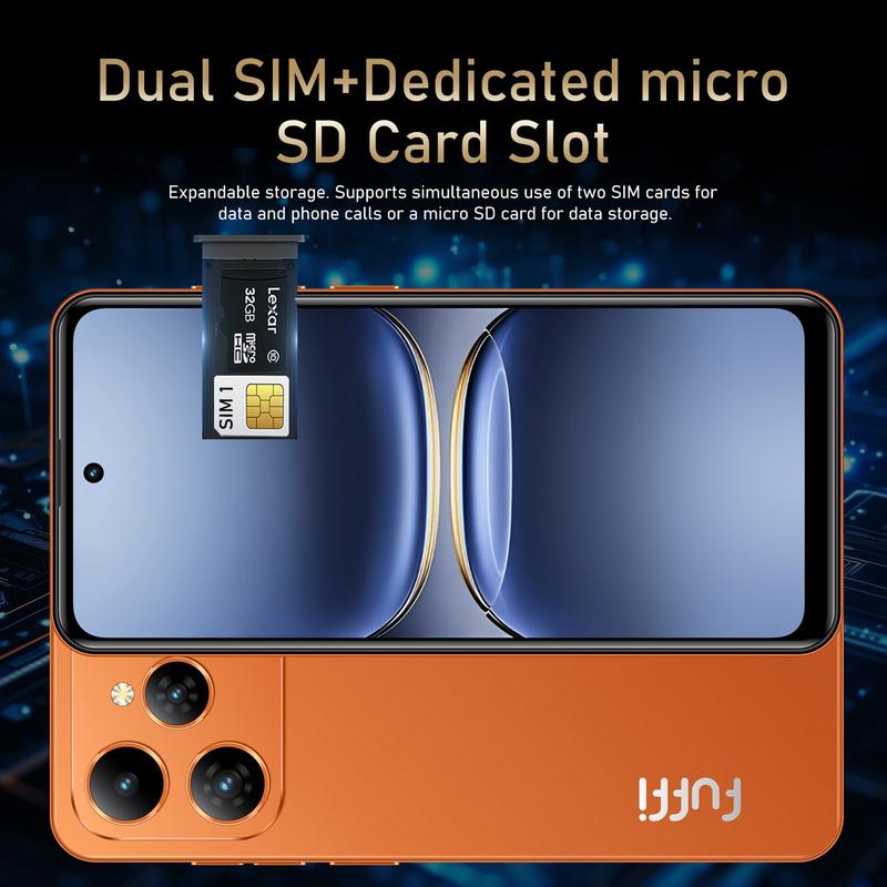 Smartphone FUFFi-M17 PRO, pantalla HD de 6,56 pulgadas, 3 GB de RAM + 32 GB de ROM, batería de 3100 mAh, cámara de 2+2 MP, doble SIM, memoria ampliable, Android 10.0, red 4G, GPS.