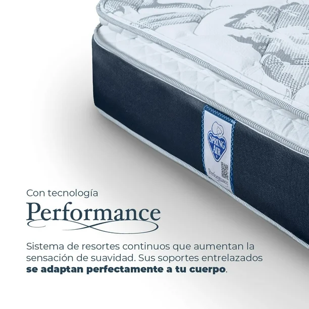Paquete Colchon King Size + 2 Almohadas + Cubre Colchon + Sabanas Spring Air Smith