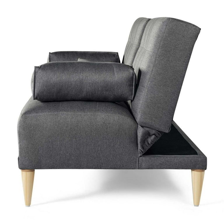 Sofá Cama Makora Queen con Memory Foam Color Oxford Lino Respaldo Reclinable de 3 Posiciones