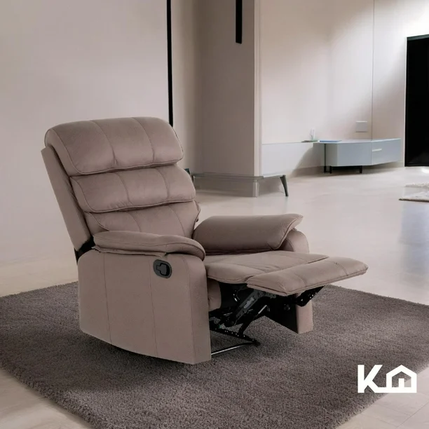 Sillón Reclinable De Tela Reposet Manual Individual beige