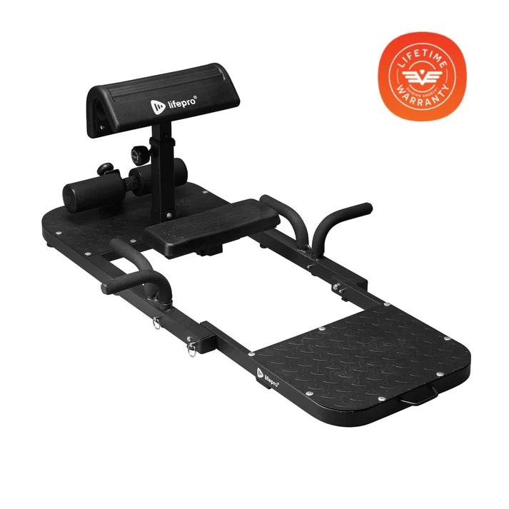 Máquina de elevación de cadera LifePro GluteBlast - Estación de gimnasio plegable para el hogar para tonificar glúteos y brindar soporte lumbar | Equipo de entrenamiento ajustable con GARANTÍA DE POR VIDA