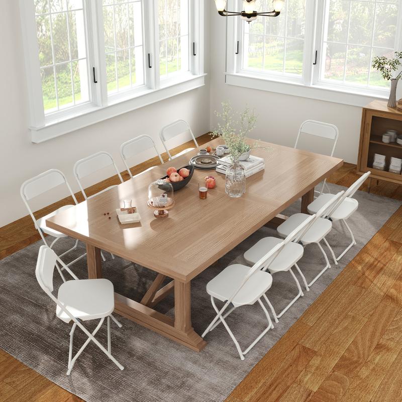 Sillas plegables de plástico Sweet Furniture F con capacidad para 150 kg, sillas plegables de metal resistentes, fáciles de usar y almacenar.