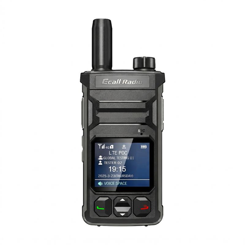 Walkie Talkie Ecallradio T6 PoC - Unidad portátil robusta para red 4G LTE, alcance ilimitado, encriptado, sin cuota mensual, sin licencia, audio nítido y potente, batería de larga duración para logística de gestión de flotas.