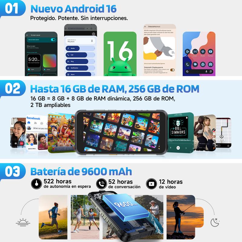 Envío Rápido¡El celular más ruidoso!  Ulefone RugKing con sonido de 126dB es perfecto para albañiles y trabajo pesado. ¡Indestructible y suena como bocina!-