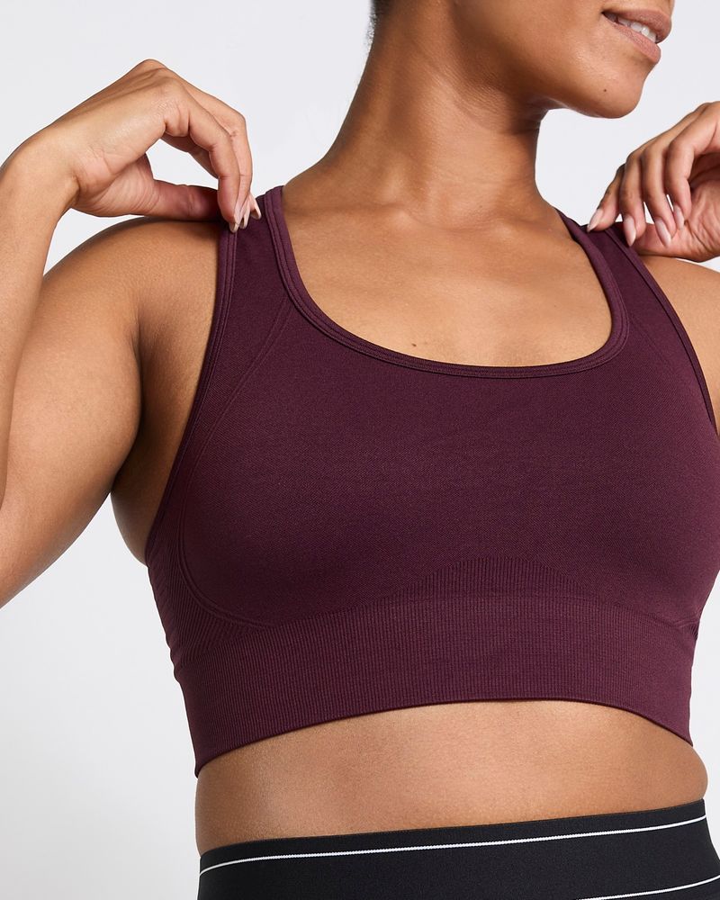 Seamless Ribbed Sports Bra Top