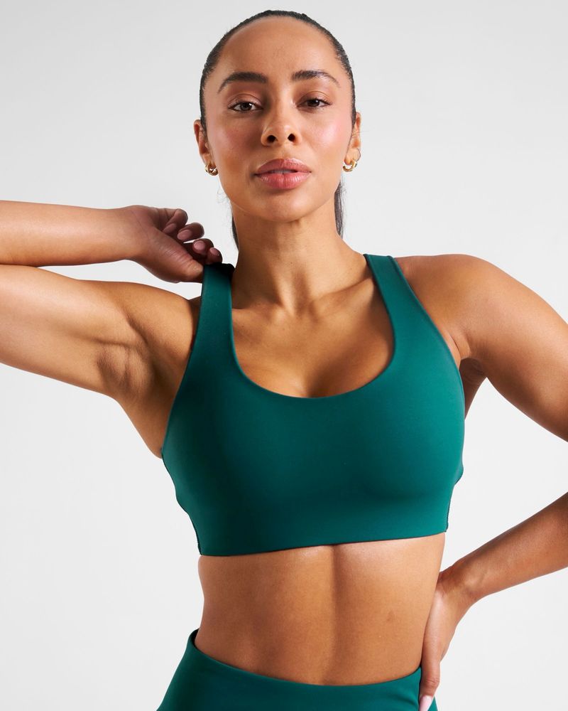POWERCUT Sculpt Medium Support Sports Bra Dark Teal