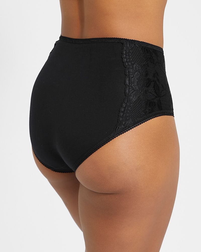 High Rise Cotton Lace Full Brief
