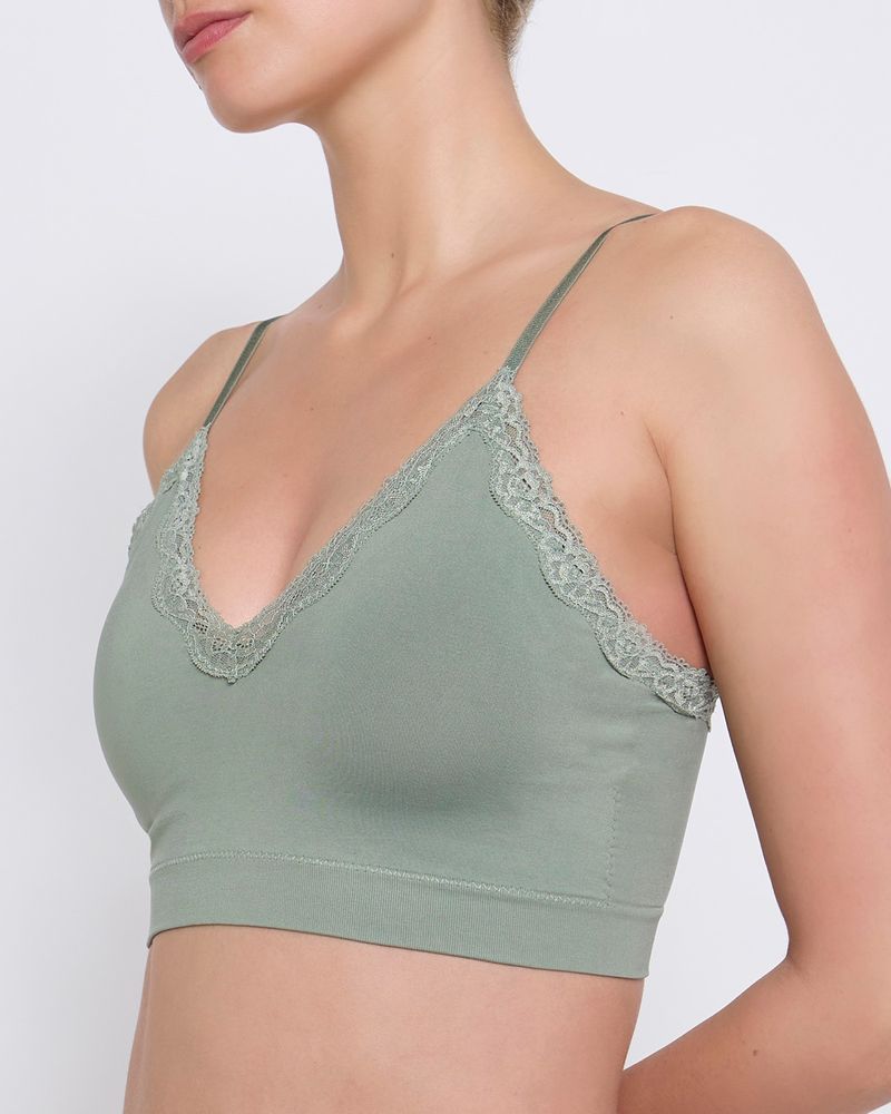 Lace Trim Seamless Bralette
