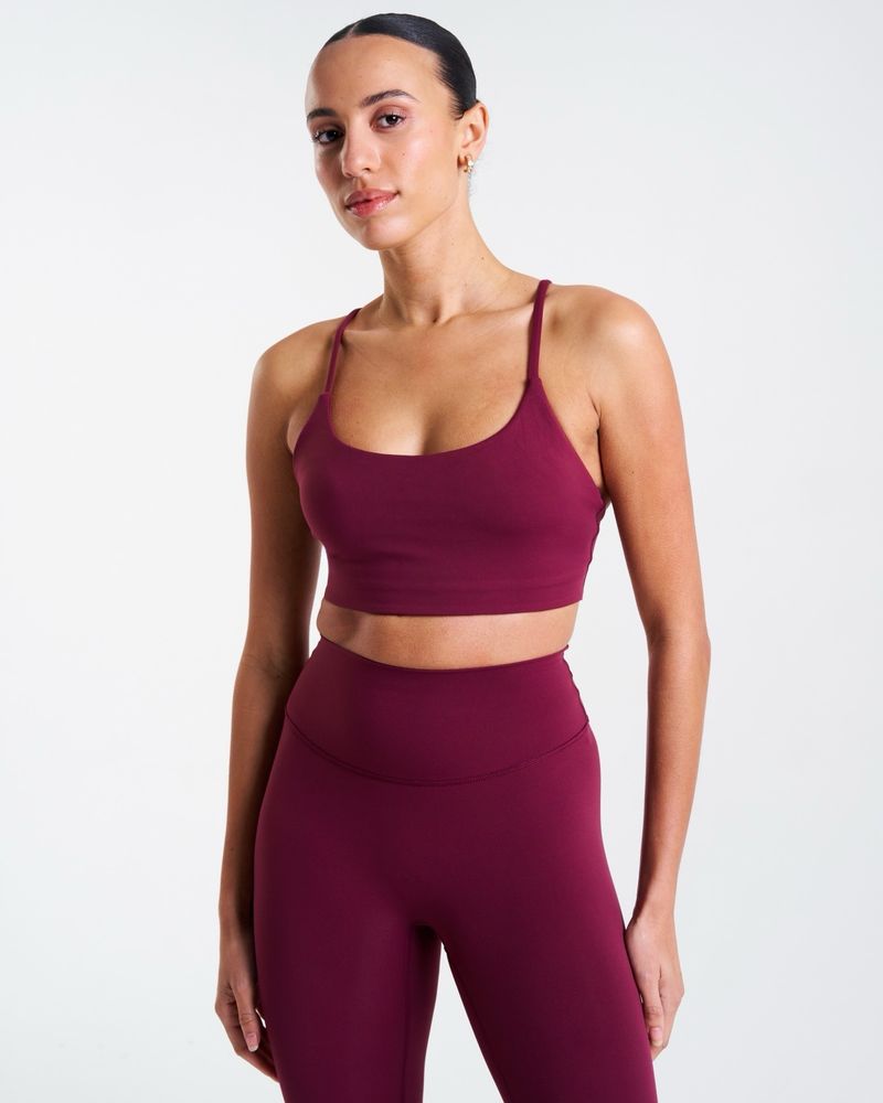 POWERCUT Cloudmove Low Impact Bra Cherry Lacquer