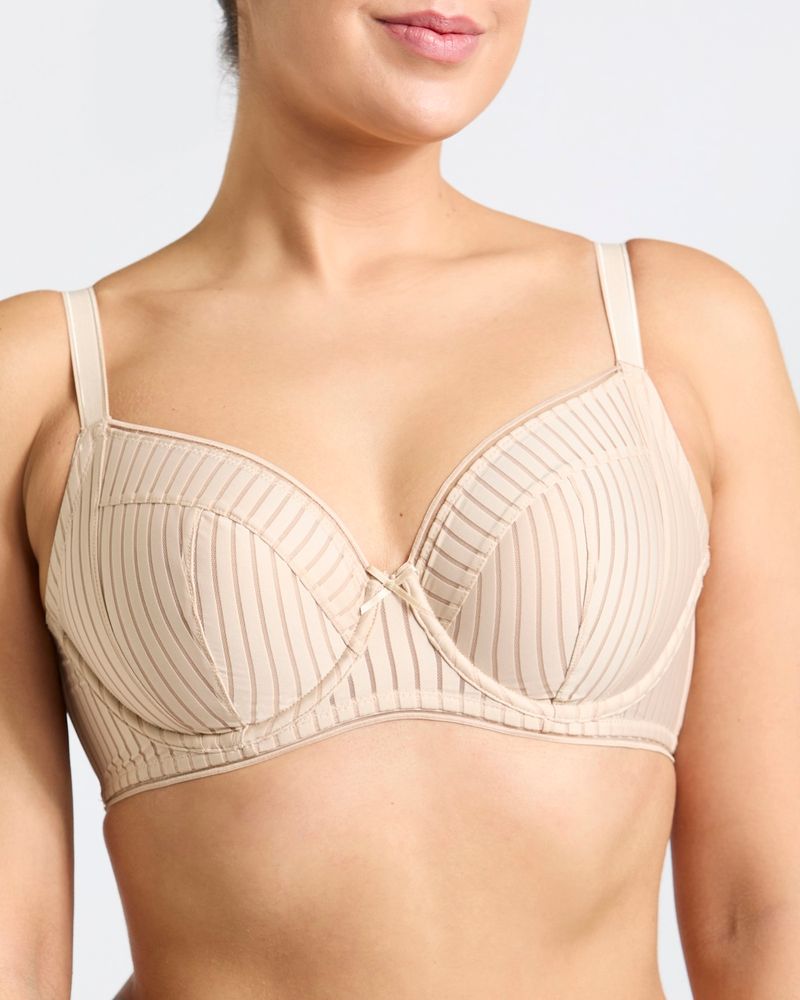Stripe Non-Padded Bra (D-F)