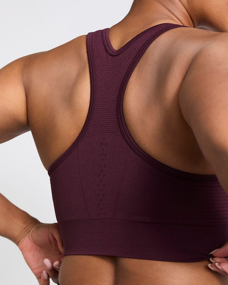 Seamless Ribbed Sports Bra Top