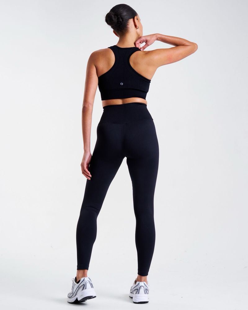 POWERCUT SOLID Seamless Sports Bra Black