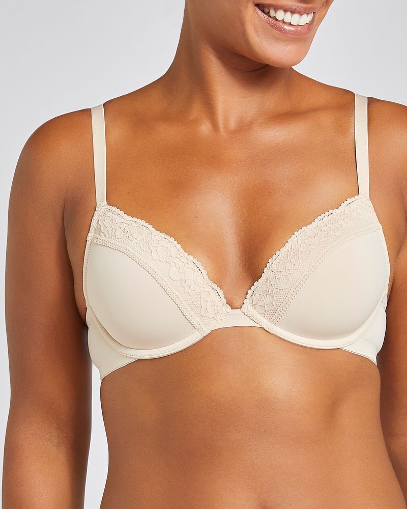 Lace Trim Plunge T-Shirt Bra