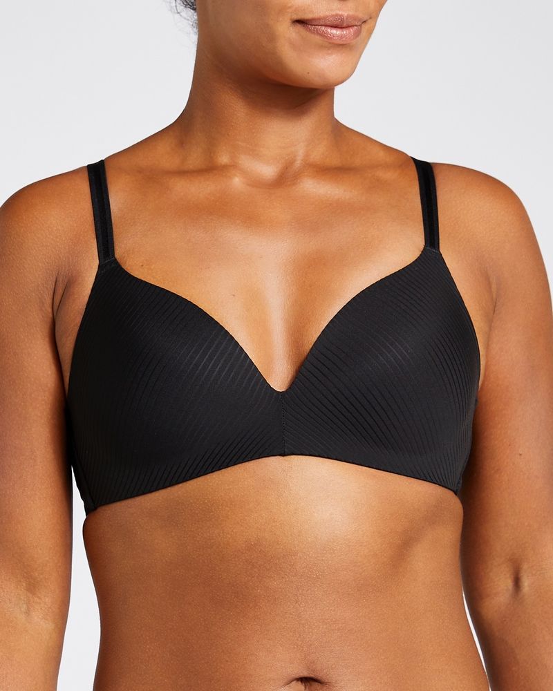 Stripe Non-Wired Soft Padded T-Shirt Bra