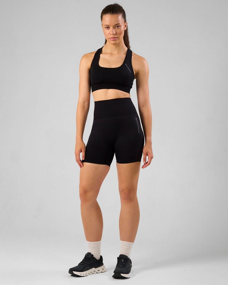 POWERCUT SOLID Seamless Sports Bra Black