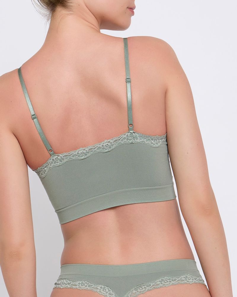 Lace Trim Seamless Bralette