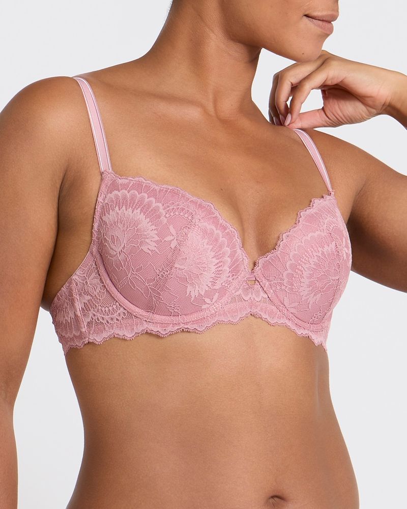 Anna Dusty Pink Padded Balcony Bra