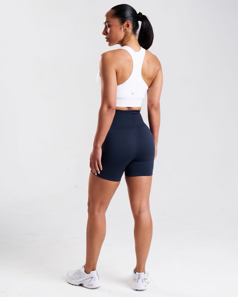 POWERCUT SOLID Seamless Sports Bra White