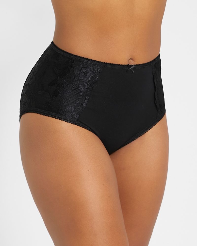 High Rise Cotton Lace Full Brief
