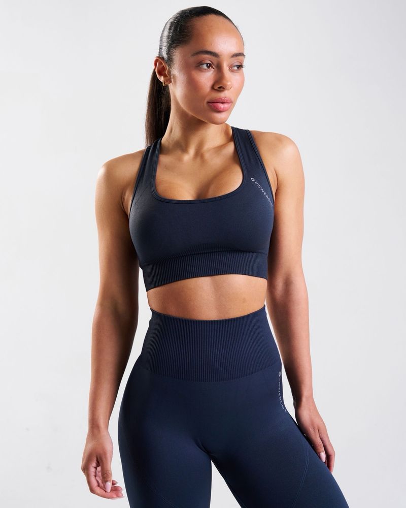 POWERCUT SOLID Seamless Sports Bra Outerspace Navy