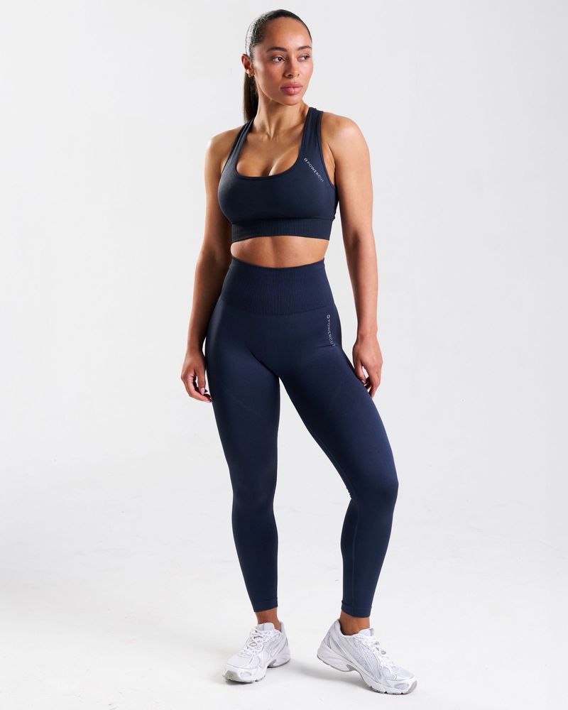 POWERCUT SOLID Seamless Sports Bra Outerspace Navy
