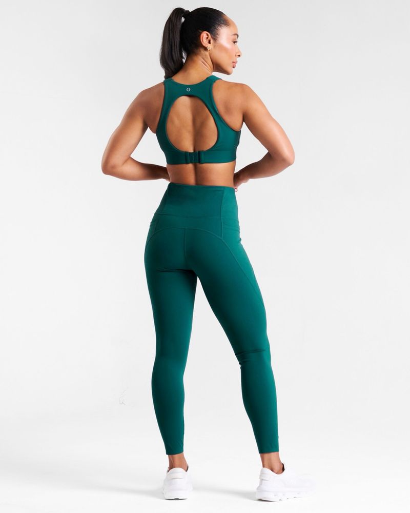 POWERCUT Sculpt Medium Support Sports Bra Dark Teal