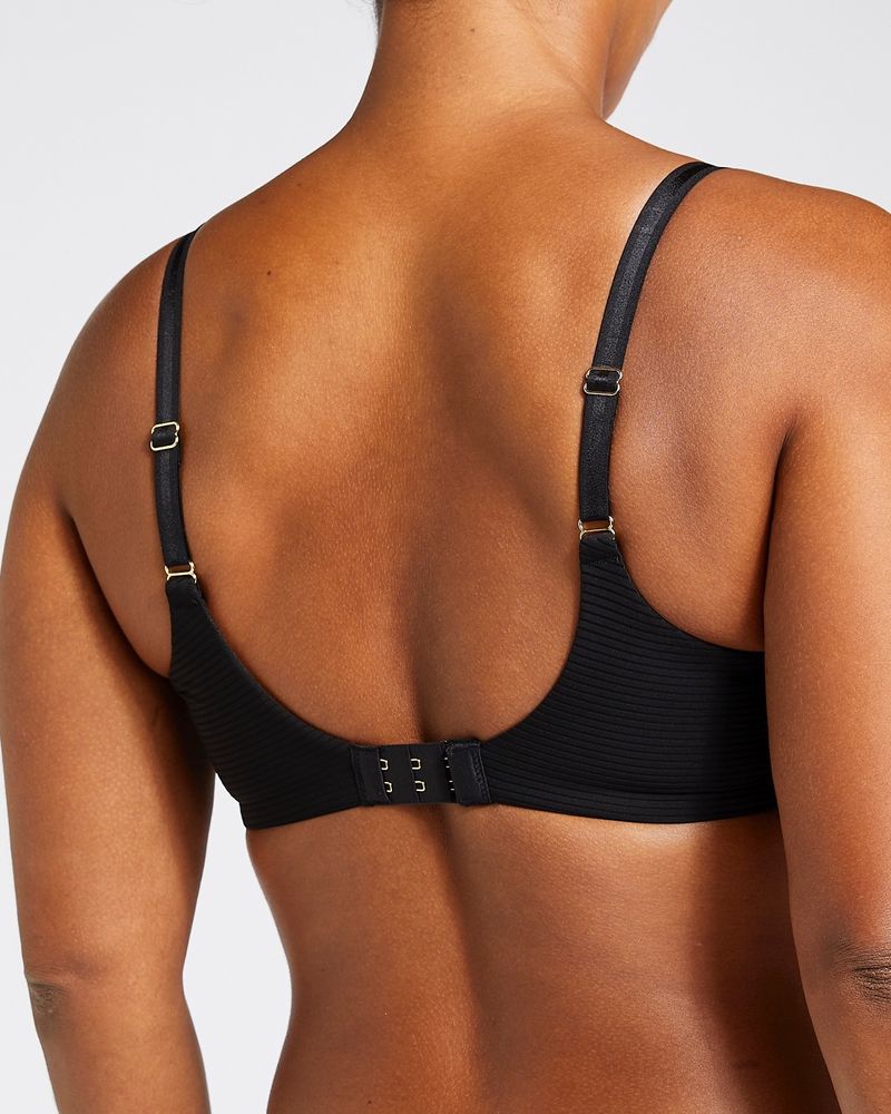 Stripe Non-Wired Soft Padded T-Shirt Bra