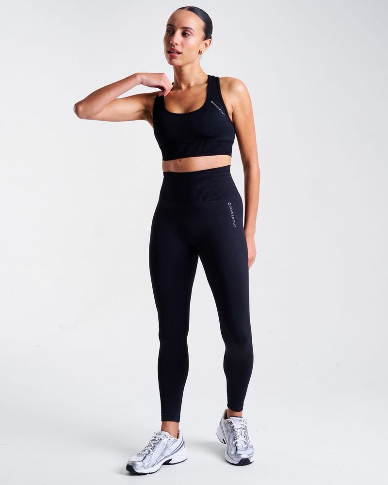 POWERCUT SOLID Seamless Sports Bra Black