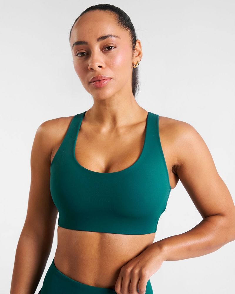 POWERCUT Sculpt Medium Support Sports Bra Dark Teal