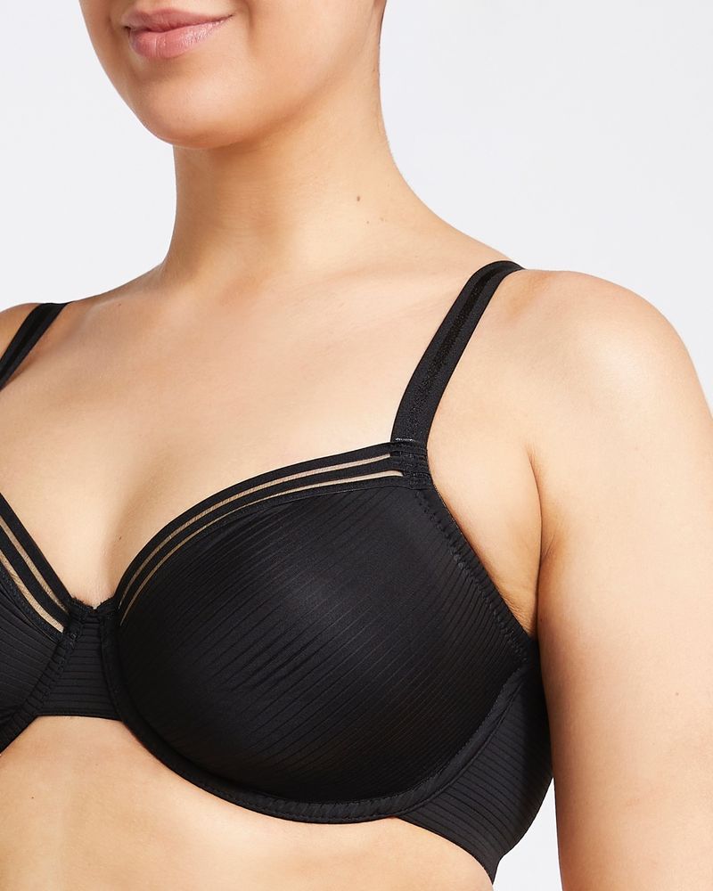 Smoothing Stripe Non-Padded Wired Bra